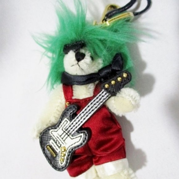 NEW PRADA CHARM BEAR KEYRING Keychain ROCKER DUKE - Picture 1 of 3